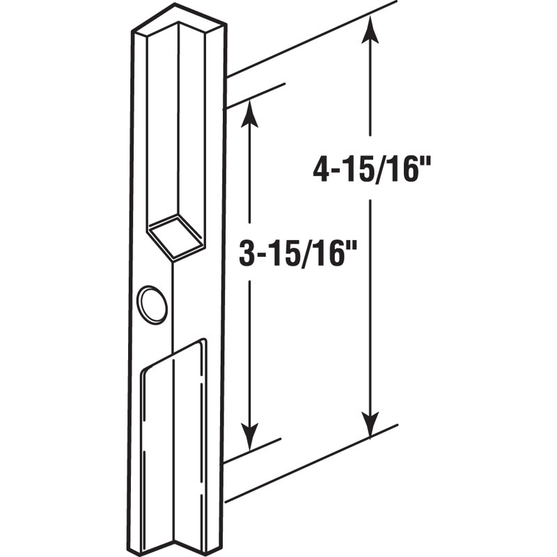 Poignée extérieure en plastique pour porte de patio Prime-Line, noir, motif 2 trous (paquet simple)