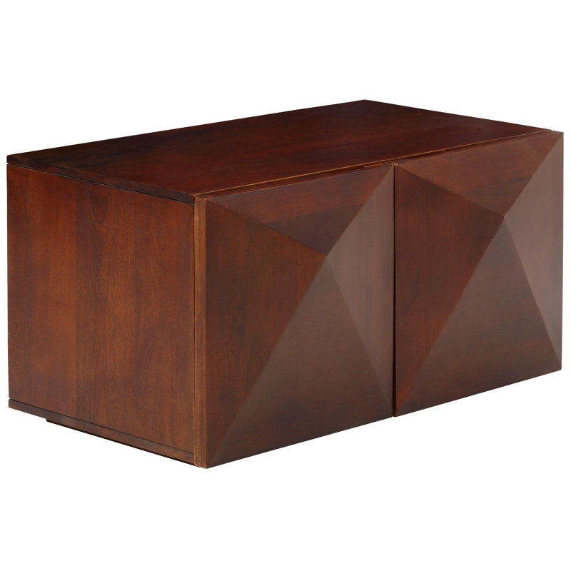 Rilla Solid Wood Solid Coffee Table with Storage