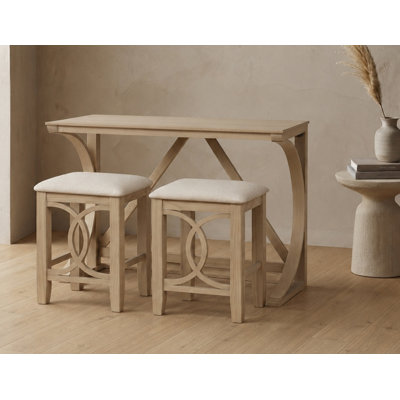 Ensemble de comptoir 3 pièces Opaline avec chargeur USB (naturel) 