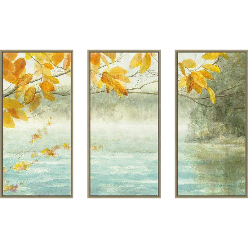 «View From The Shore», reproduction sur toile flottante 3 pièces, H 33,5 po x l 52,5 po x P 2 po