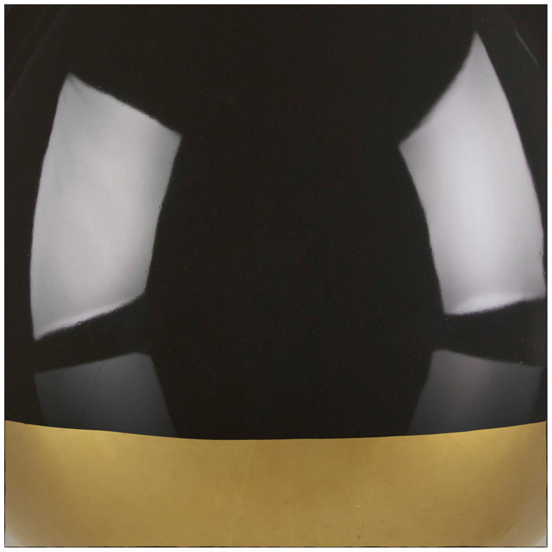 Ensemble de 2 lampes de table en céramique 2 tons Voir ci-dessous, Noir et or, Noir