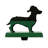 5.92"H  Wooden/Metal Dachshund Stocking Holder