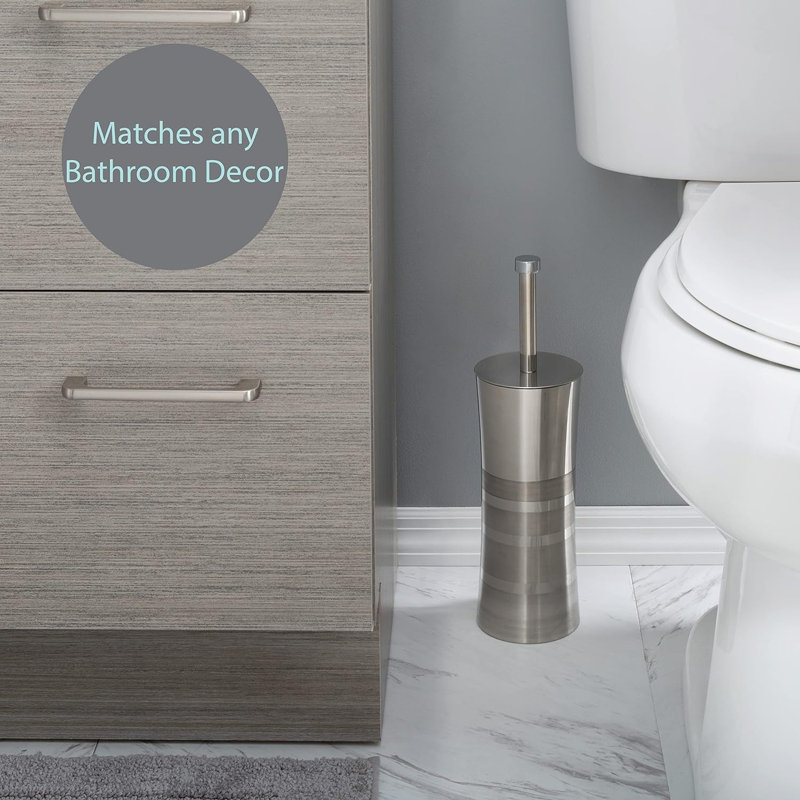 14,17 po H Brosse de toilette et support autoportant