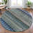 Machine Washable Indoor/Outdoor Xhevrie Blue Rug-111820182