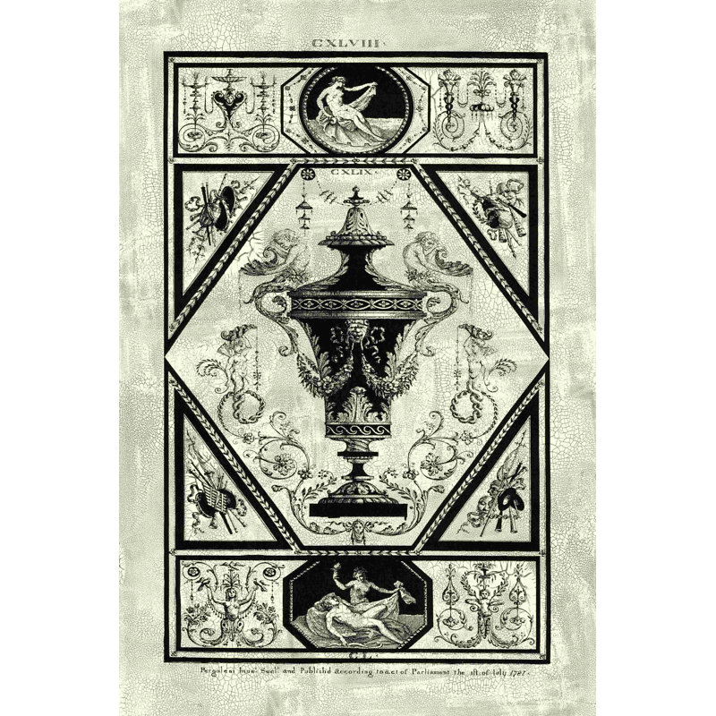 Urne imprimée Pergolesi I (IP), H 36 po x l 24 po