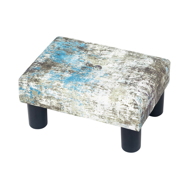 Cebrail Velvet Ottoman, Teal Velvet
