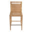 Brielle 24 in. Seat Height Rattan Woven Counter Stool with Back