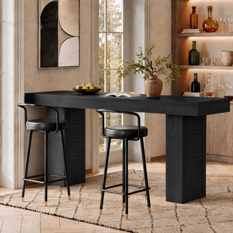 Table de bar 71 po, 71 po, 71 po, 71 po, Black