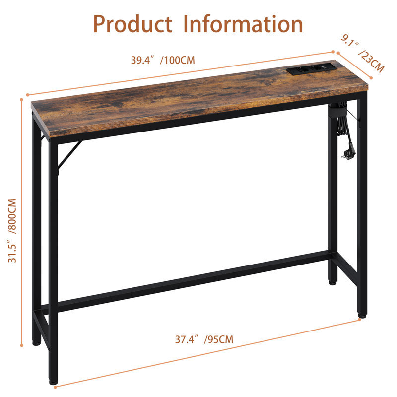 Adeleen 100cm Console Table, Bronze
