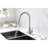 Brushed Nickel Kitchen Faucet Pull Down - Stainless Steel Construction, 360 Swivel High Nozzle For Seamless Water Delivery, Single Handle Easy Control, Corrosion Surface Steel, Rotatable Smooth Flow,-2032458823