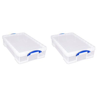  33L Storage Container w/Snap Lid & Clip Lock Handle, 2 Pack