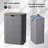 2-Section Laundry Hamper with Lid & Removable Bags, 160L Collapsible Clothes Basket with Bamboo Handles, for Bedroom, Bathroom, Dorm & Laundry Room-116096697