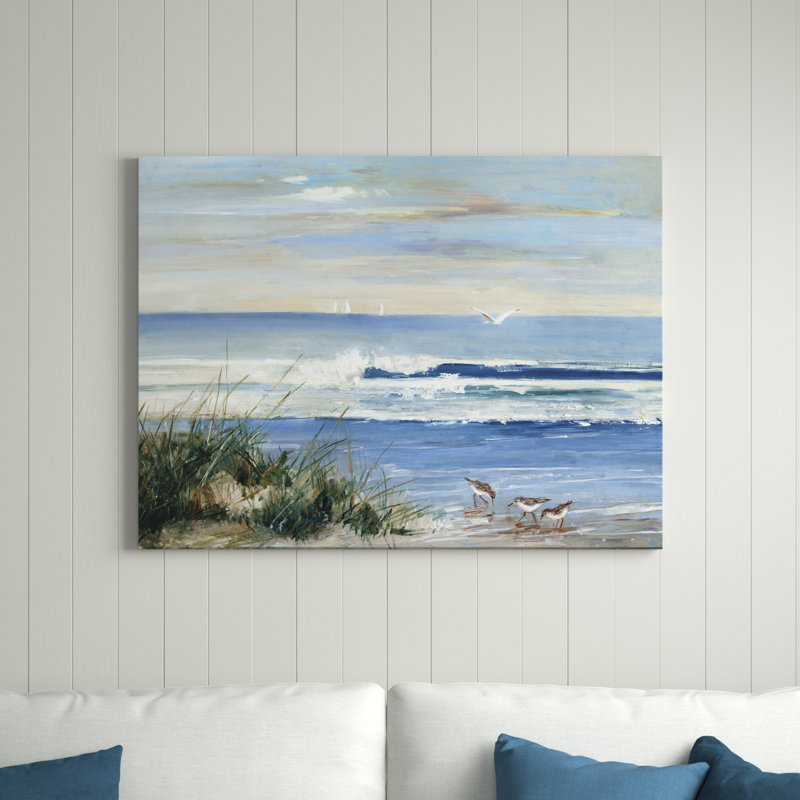 Beach Combers - reproduction d'art sur toile tendue, H 48 po x l 36 po x P 1 po