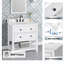 Meuble-lavabo simple Encino 30 po avec comptoir, lavabo et dosseret en quartz blanc de Carrare, préassemblé, 30,5 po L x 21,5 po P x 34,5 po H-1279629827