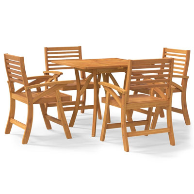 Solid Wood Patio Dining Set Table,