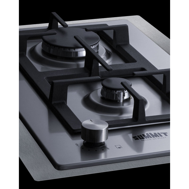 Summit Appliance Stainless Steel Gas 2 Burner Cooktop