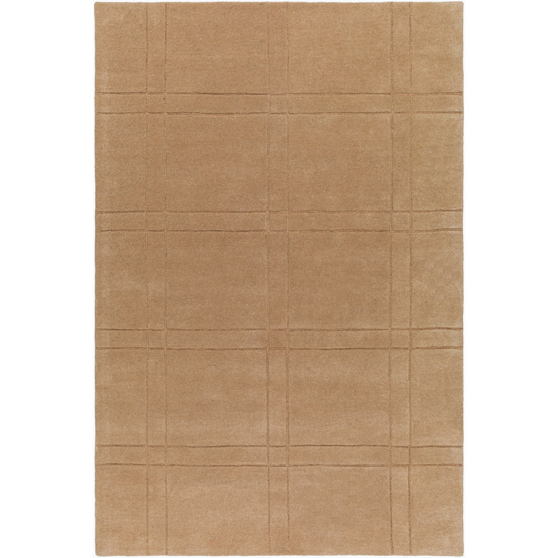Sioeli Tan Hand Tufted Area Rug, Rectangle 10' x 14'