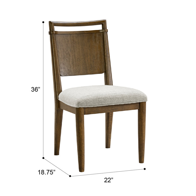 Chaise d'appoint brune, paquet de 2