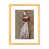 Toile avec cadre en bois beige