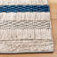 Stanwick Striped Handwoven Cotton Beige/Blue Area Rug-1001462653