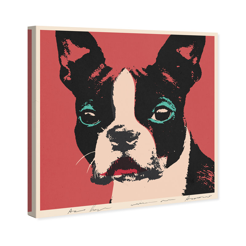 «Doggy Warhol», reproduction d'impression sur toile tendue, H 30 po x l 30 po, Toile tendue