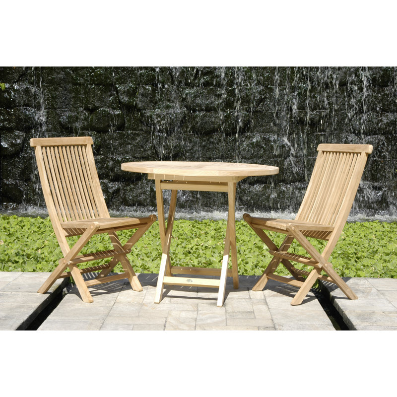 Quinlan Outdoor Round Teak Dining Table