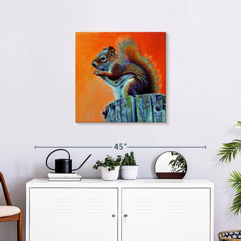 Brampt Little Red Squirrel, 24" H x 24" W