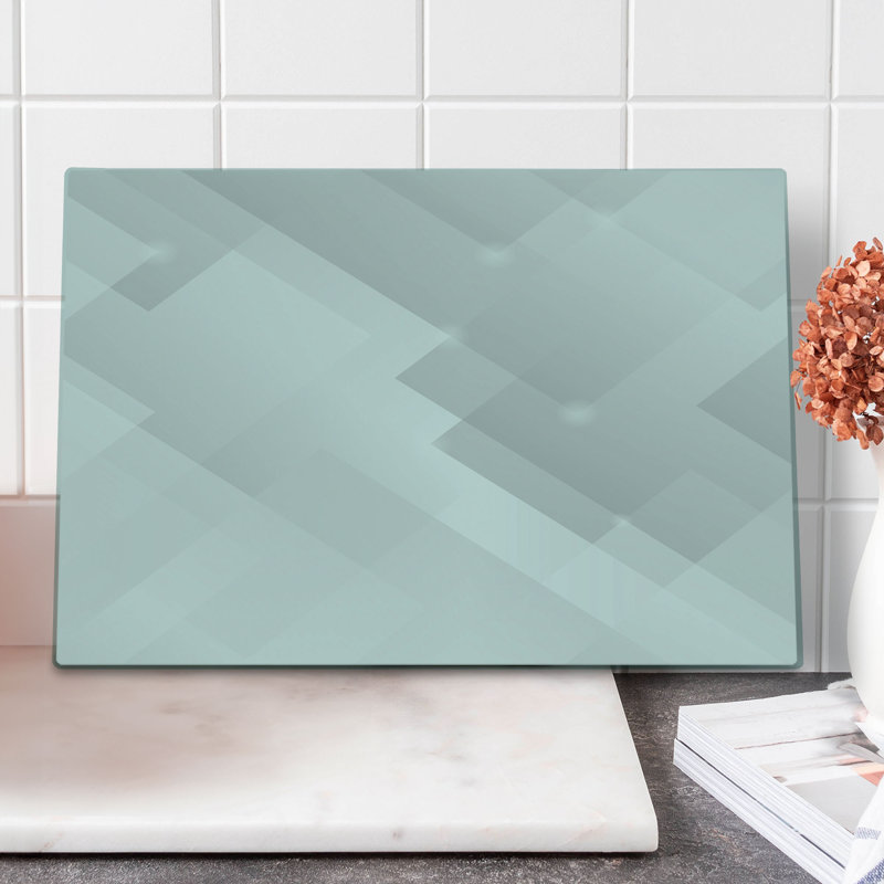 Ambesonne Abstract Cutting Board Large Size Perspective Stripes Cloud