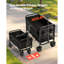 Chariot pliant robuste à double plateau 300L et 450 lb