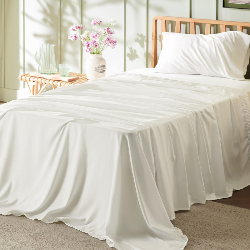 Ensemble de draps en microfibre de literie de luxe Hotel, Ivoire, Très grand 