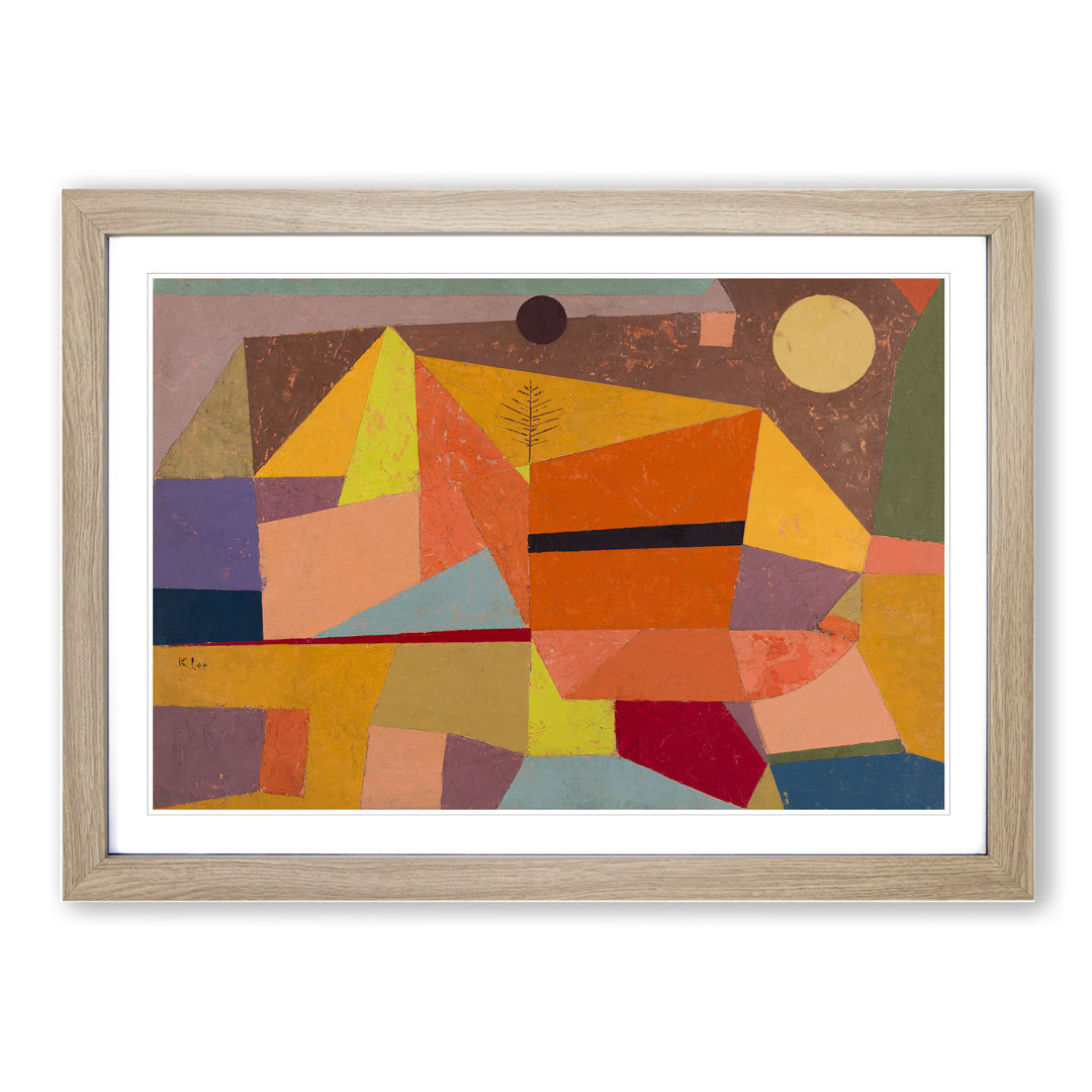 Joyful Mountain Landscape by Paul Klee - Framed Print