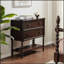 Charmante commode décorative à 2 tiroirs avec un design élégant et un grand rangement, parfait pour rehausser la décoration et l'organisation.-1162422133