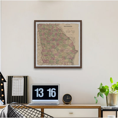 " Vintage Map of the State of Georgia II " Print