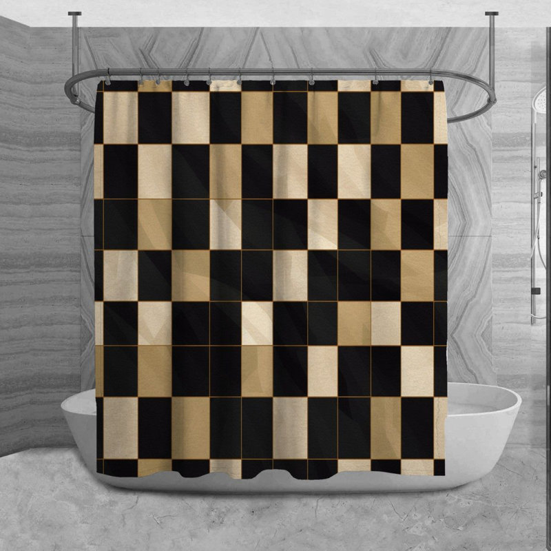 Tapis de bain à carreaux, H 93 po x l 70 po