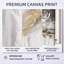 «Gold and White Collusion Abstract», art mural abstrait, impression sur toile moderne-83330124-83330125-114918483