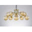 Plafonnier encastré 10 lumières en verre ambre moderne-2005217850