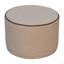 Grand tabouret rond, rembourré, beige