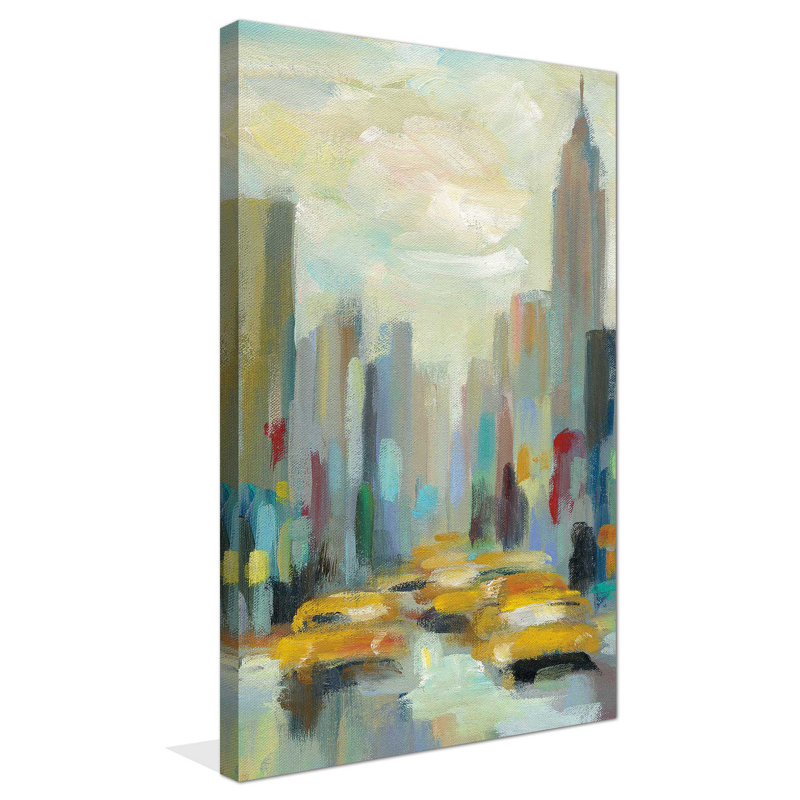 «Manhattan Sketches II V», reproduction de peinture acrylique sur toile, H 30 po x l 18 po x P 1 po, Toile tendue