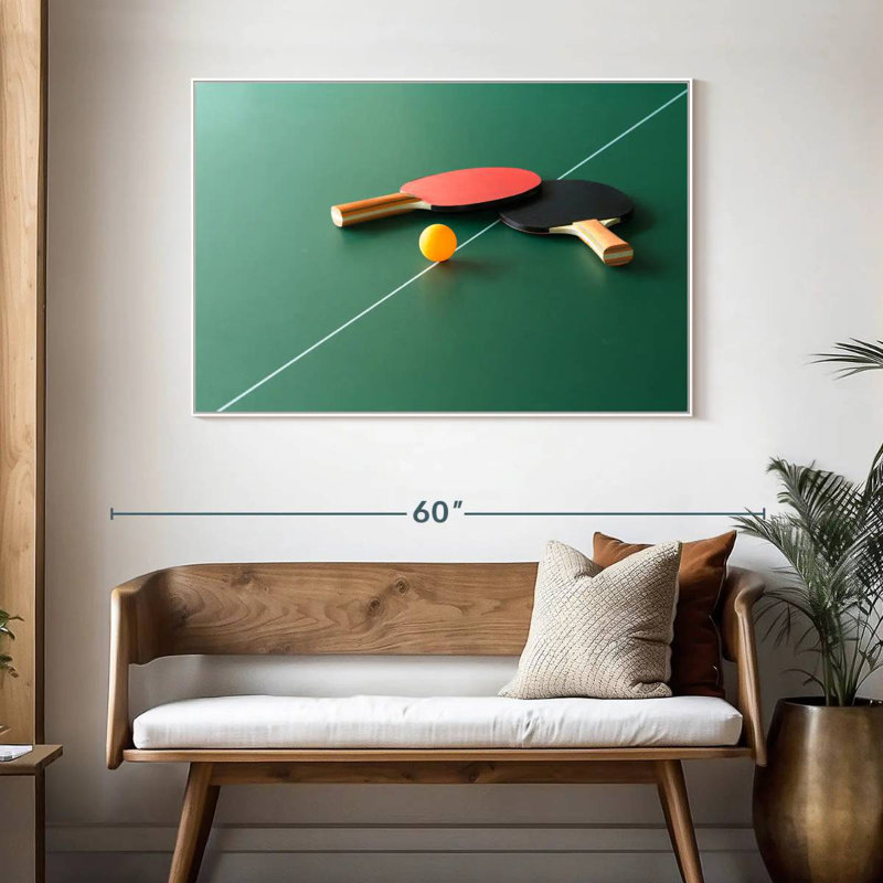 Pingpong Gear Set, 46" X 31", Floating Frame White