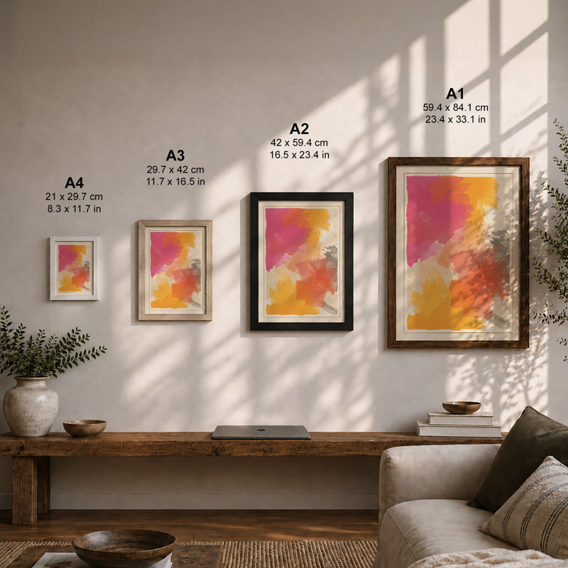 Watercolour Flow Abstract - Print, Unframed, A3 - 42.0 x 29.7 cm