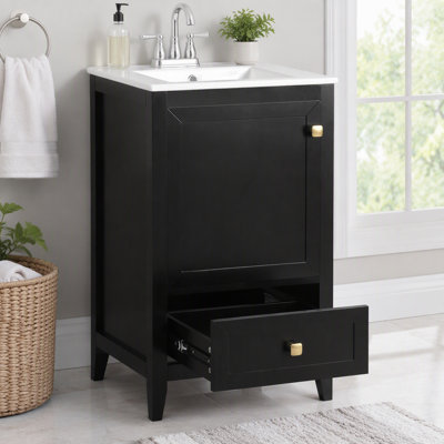 Meuble-lavabo de 20 po avec lavabo et grand rangement