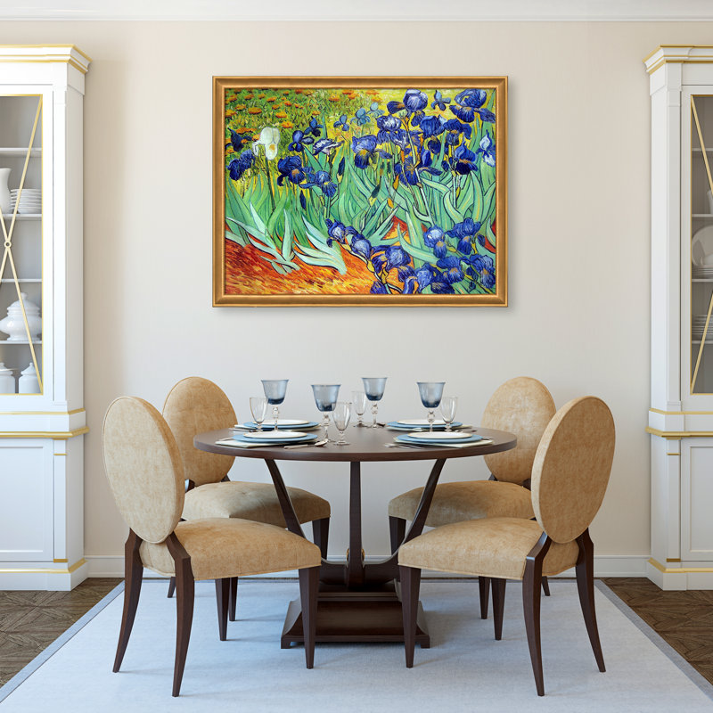 Iris par Vincent Van Gogh - peinture sur toile, Toile avec cadre doré