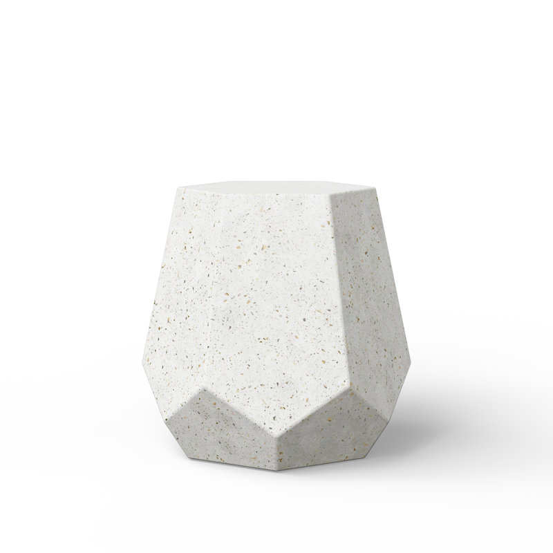 Mixx Accent Stool, Ivory Terrazo