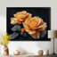 Monochromes roses noires et jaunes Bloom I - Roses, art mural-1802137392-1802137404
