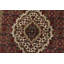 Tapis traditionnel fin en laine rouge noué à la main 2 pi 8 po x 9 pi 11 po