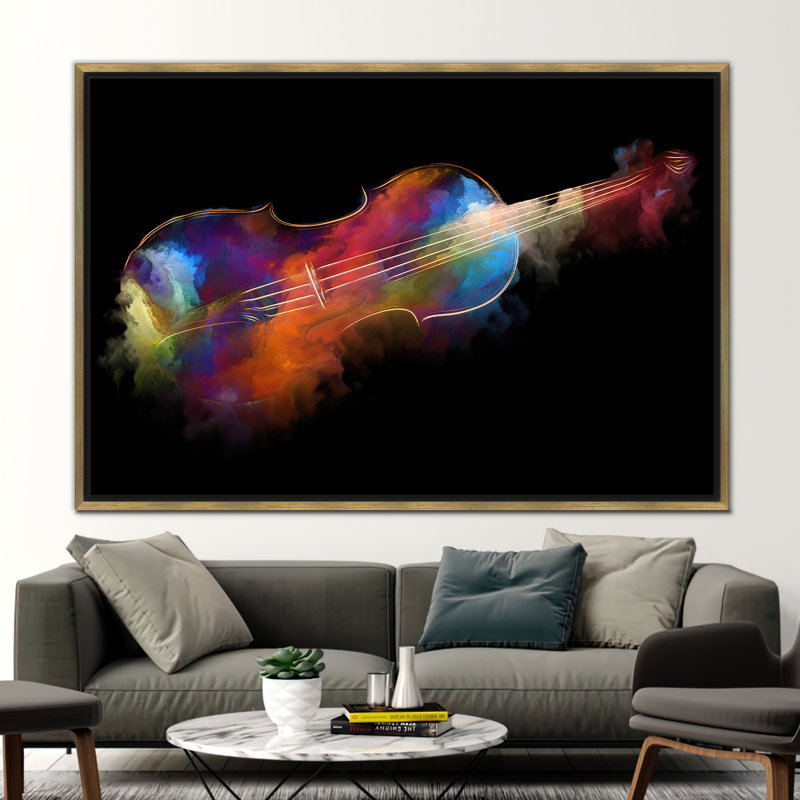 Print on Canvas, Gold, Framed Print without Mat, 25 cm H x 35 cm W