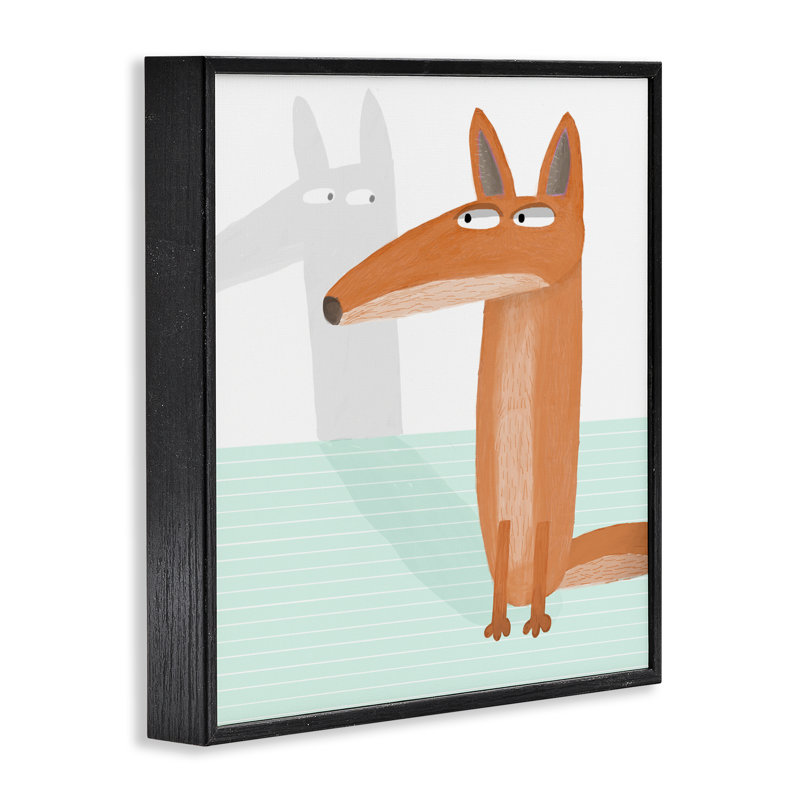 Giclée fantaisiste encadrée, design par Carla Daly, H 17 po x l 17 po, Giclée encadrée noir minuit