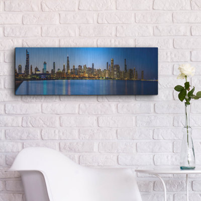 Latitude Run® 'Chicago, Illinois Panorama' by Epic Portfolio Metal Wall Art