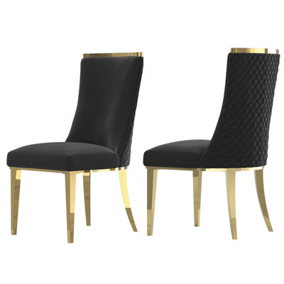 Khiron 17.7'' H Velvet Upholstered Side Chair