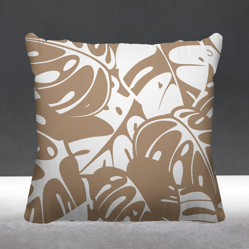 Coussin intérieur / extérieur Acton, L 15 po x H 15 po, Beige